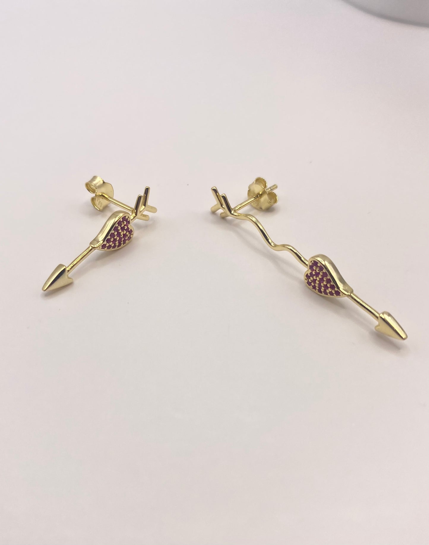 925sterling silver guld pläterad örhänge