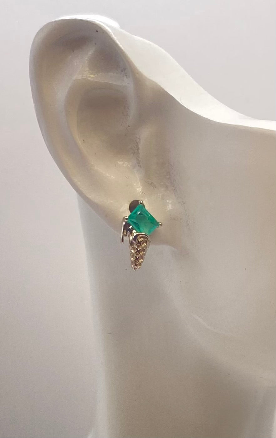 925sterling silver örhänge med grön zircon