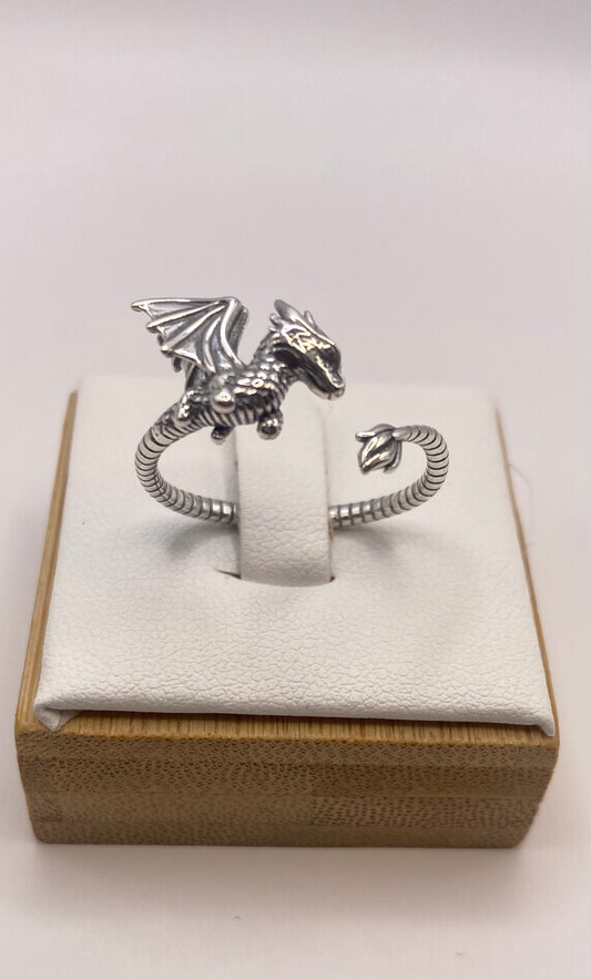 Dragon silver ring