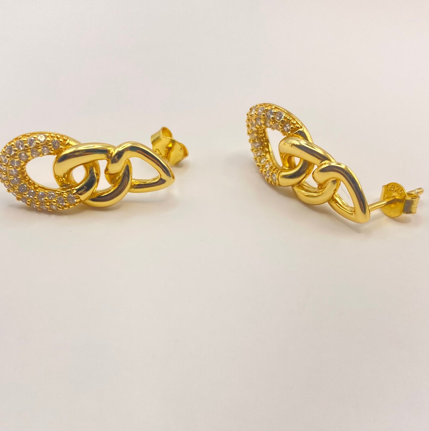 925sterling silver guld pläterad örhänge