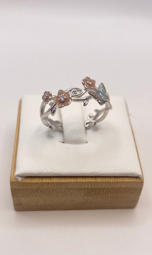 Fjäril dans 925sterling silver ring