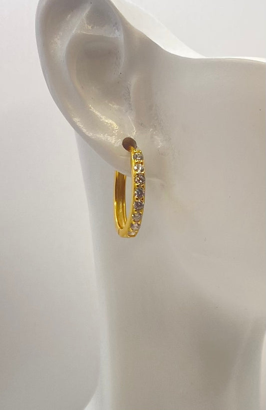 925sterling silver guld pläterad örhänge