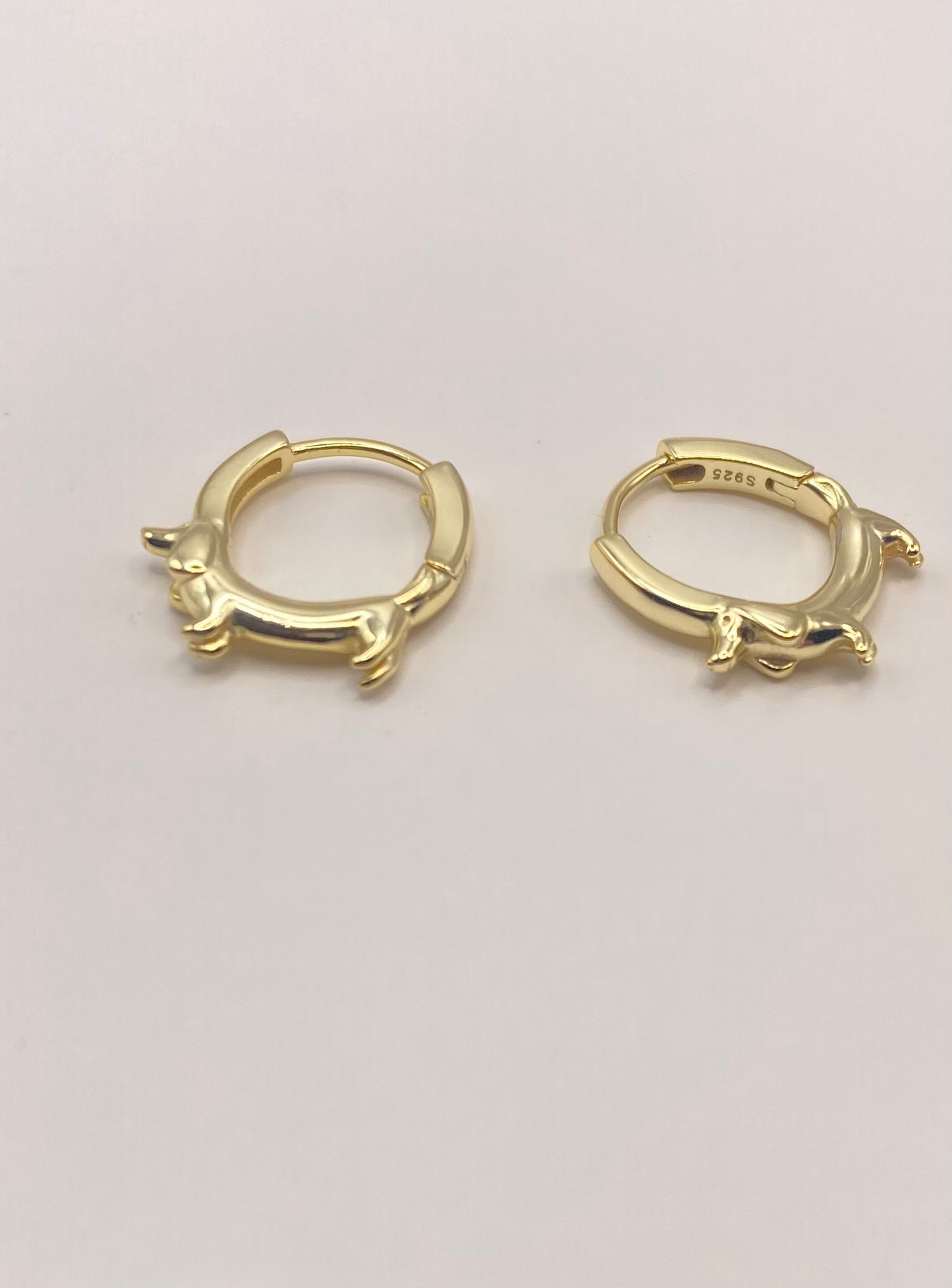 925sterling silver guld pläterad örhänge