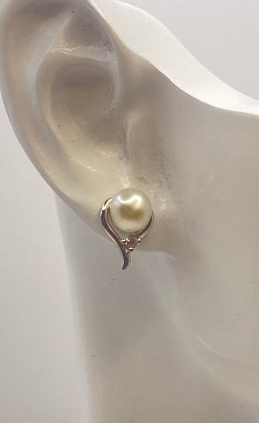 925sterling silver örhänge med fina pärlor