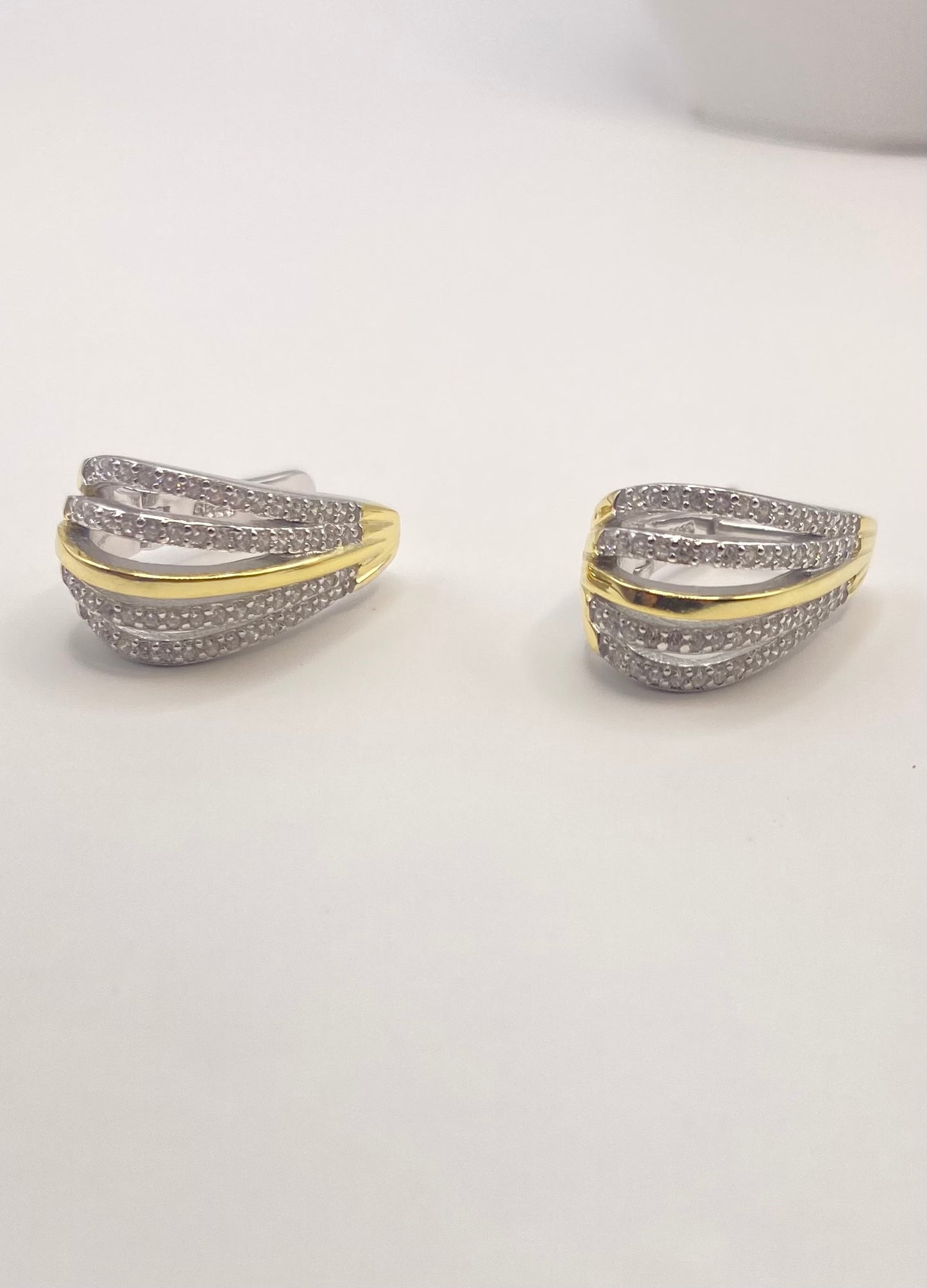 925sterling guld pläterad silver örhänge