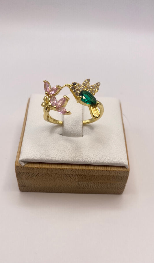 Guld pläterad silver ring